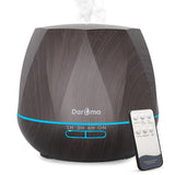 550ml Remote Essential Oil Diffuser, Dark Wood