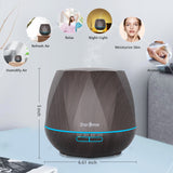 550ml Remote Essential Oil Diffuser, Dark Wood