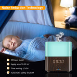 Alarm Clock Essential Oil Diffuser With Bluetooth Speaker Dark Wood - DAROMA LIFE