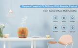 550ml Remote Essential Oil Diffuser, Light Wood